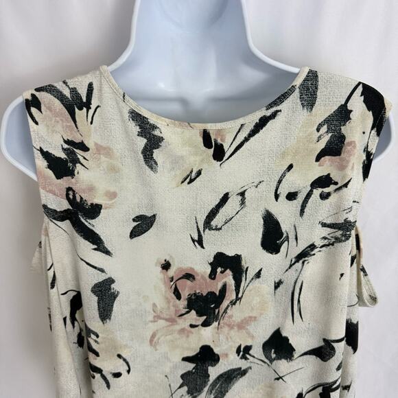 Worthington Open Shoulder Floral Blouse Size X-Large - Picture 8 of 10